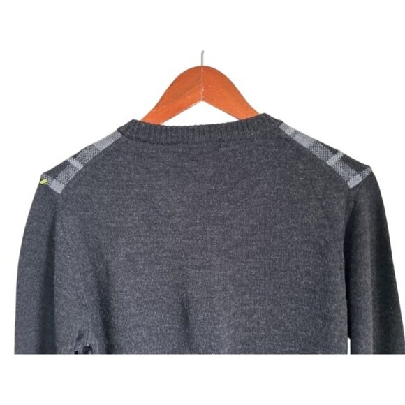 Mens Mackintosh London Black & Gray Plaid Wool Sweater Size M - Picture 7 of 9